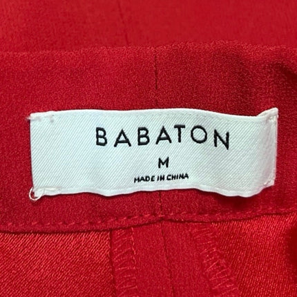 Aritzia Babaton Women's Red High Waist Tapered Leg Trousers Joggers Pants Size M