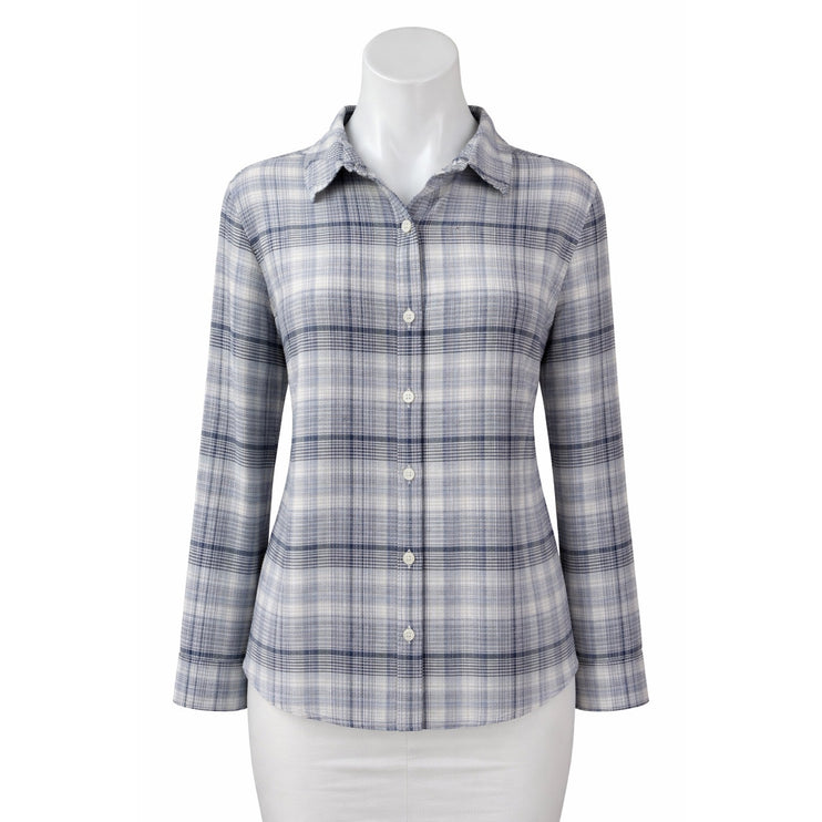 Nordstrom BP Women's Black Long Sleeve Plaid Casual Button Down Shirt Top Size L