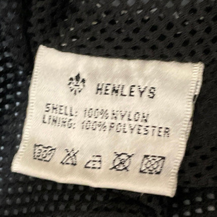 Henleys Men's Black Long Sleeves Logo Full Zip Hoodie Windbreaker Coat Jacket 2