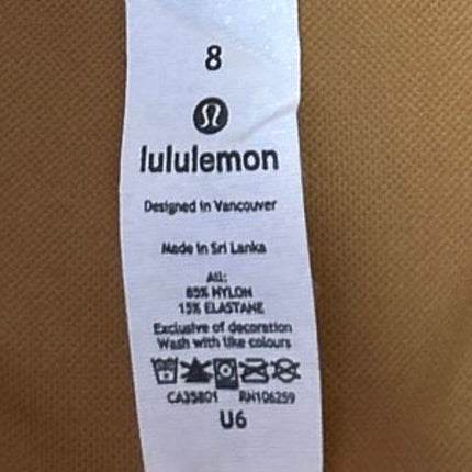 Lululemon Brown Racerback Sleeveless Yoga Workout Athletic Crop Sports Bra Top 8