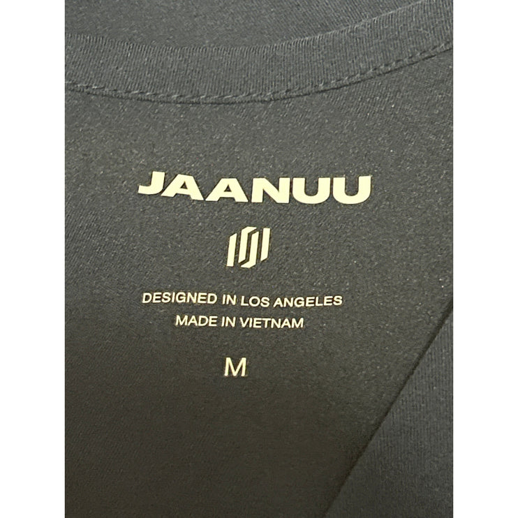 Jaanuu Women's Blue Short Sleeve Pocket Medical Scrub Pants 2 Pc Set Size M