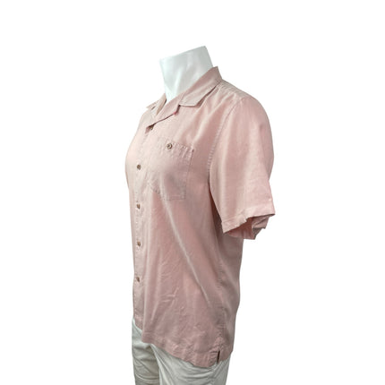 Ted Baker Men's Pink Chest Pocket Short Sleeve Button Down Shirt Top Size M