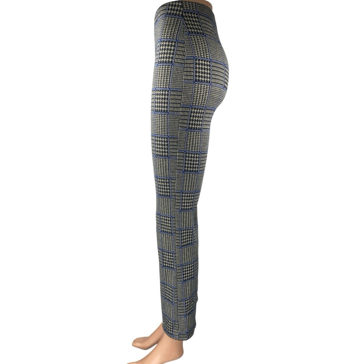Urban Outfitters Black Houndstooth Plaid Mid Rise Bootcut Trousers Pants Size XS