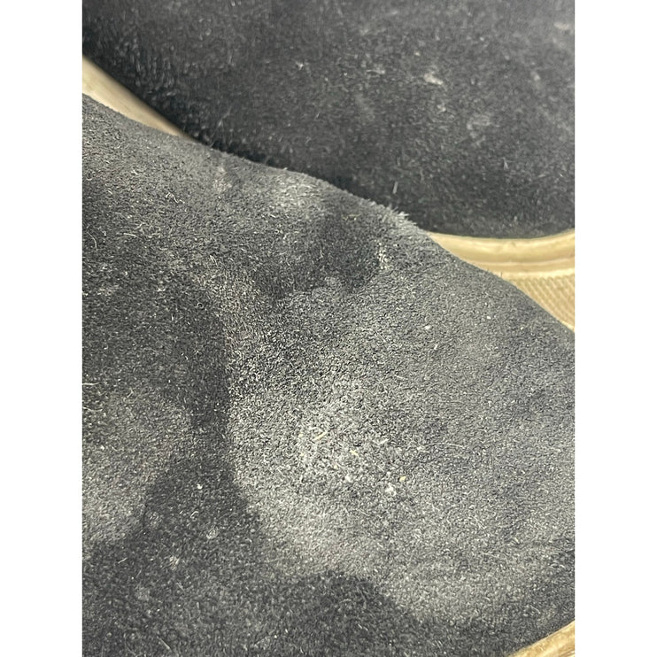 UGG Lynus Women's Black Suede Sheepskin Cuff Round Toe Sneakers Ankle Boots 7.5