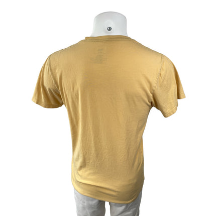 Vans Men's Yellow Logo Short Sleeve Crew Neck Custom Fit T Shirt Tee Top Size M
