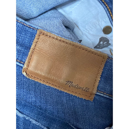 Madewell Women's Blue 10" High Rise Button Fly Skinny Crop Denim Jeans Pants 32