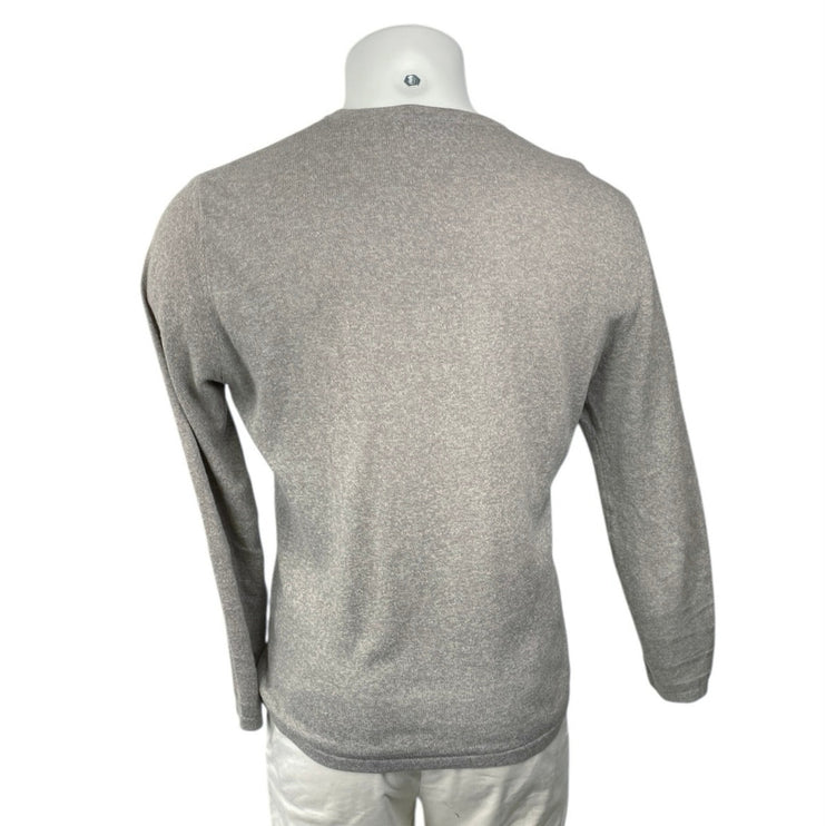 Zara Men's Gray Long Sleeve Crew Neck Basic Sweatshirt T Shirt Tee Top Size M