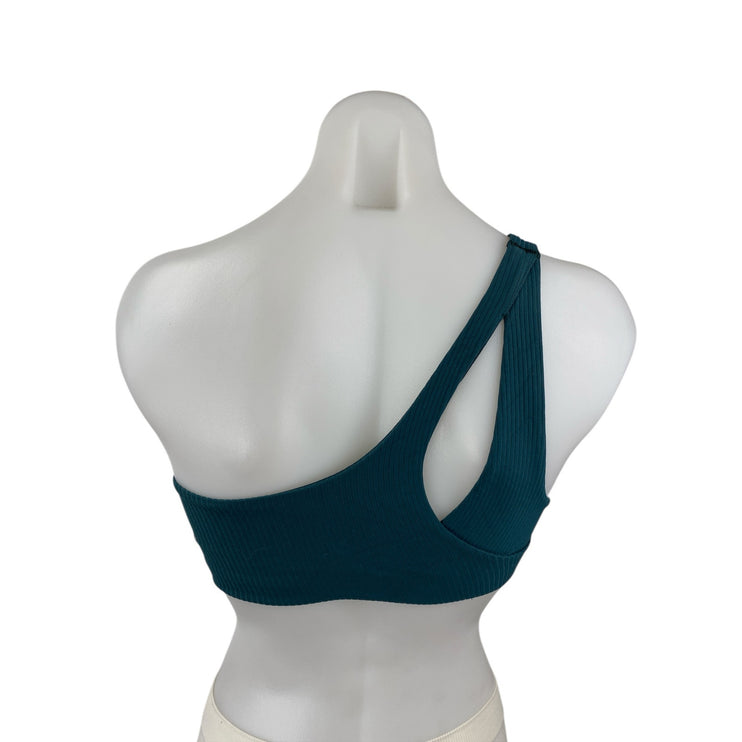 Lululemon Blue Green One Shoulder Sleeveless Athletic Sports Bra Crop Tank Top 2