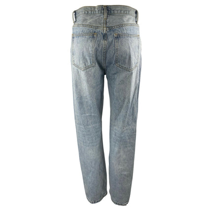 Princess Polly Women's Blue Light Wash High Waisted Straight Denim Jeans Size 0