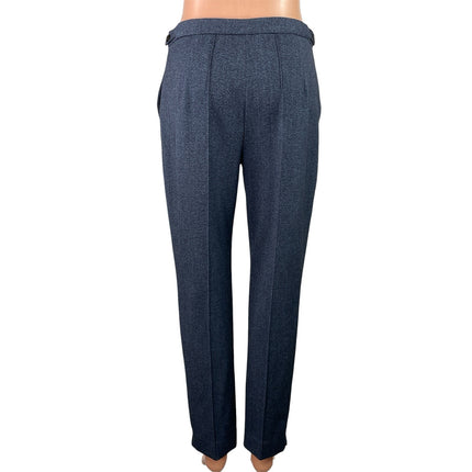 Theory Soft Twill Waist Tab Women's Navy Blue Straight Trousers Pants Size 4