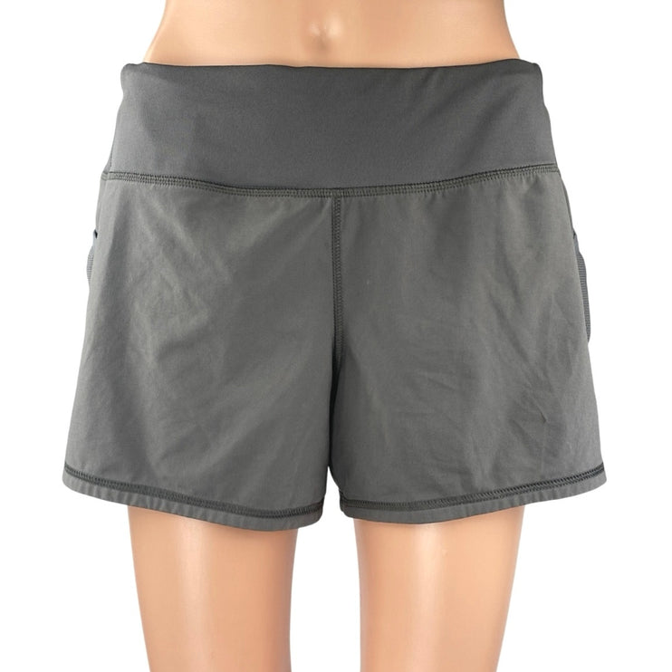 Athleta Women's Gray Mid Rise Activewear Fitness Workout Running Shorts Size S