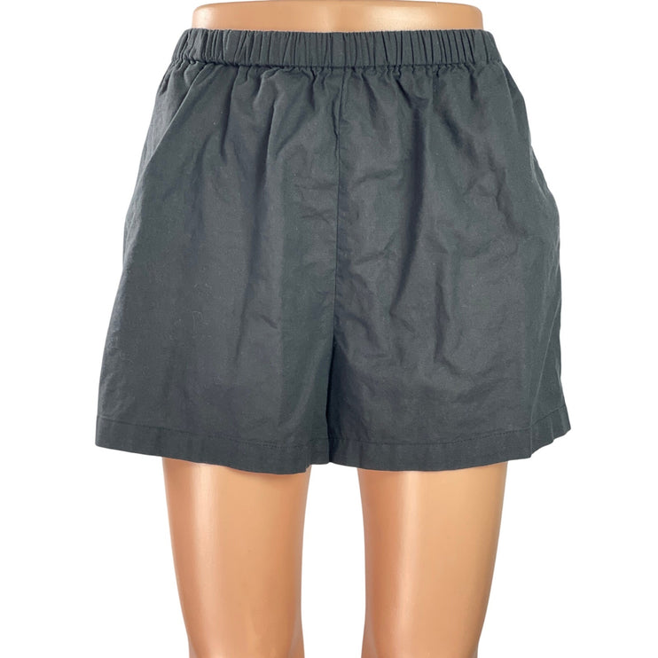 Commense Women's Gray High Rise Elastic Waist Wide Leg Casual Lounge Shorts XS