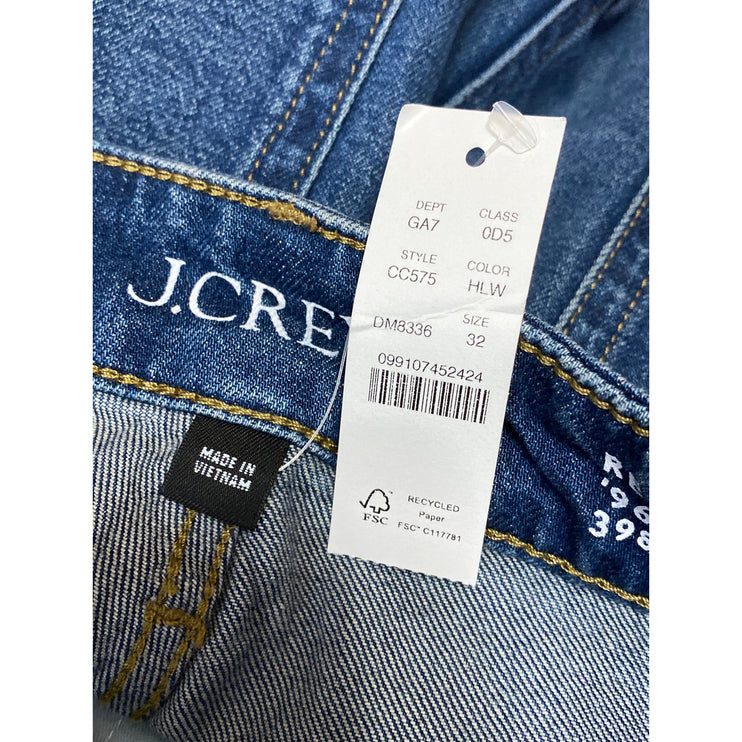 NEW J.Crew Womens Black High Waisted Wide Leg Trousers Baggy Denim Jeans Size 32