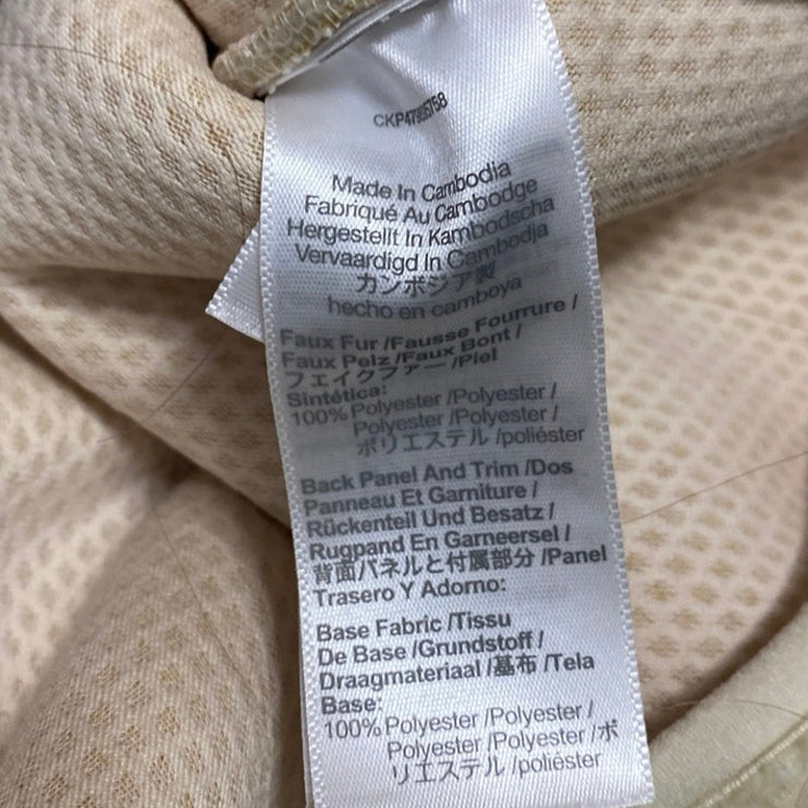 Madewell Women's Cream Faux Shearling Half Zip Long Sleeve Sweater Top Size M