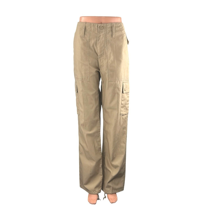 NEW Urban Renewal Women Tan Khaki High Rise Utility Cargo Trousers Pants Size 32