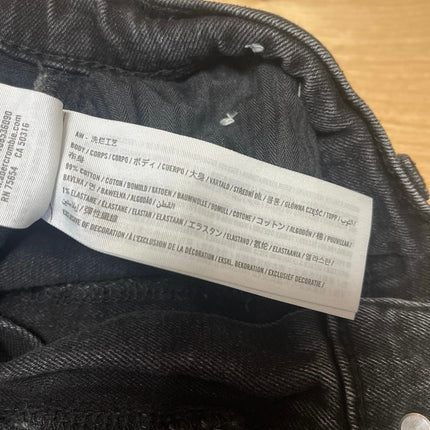 Abercrombie & Fitch Black Distressed Straight Ultra High Rise Denim Jeans Size 8