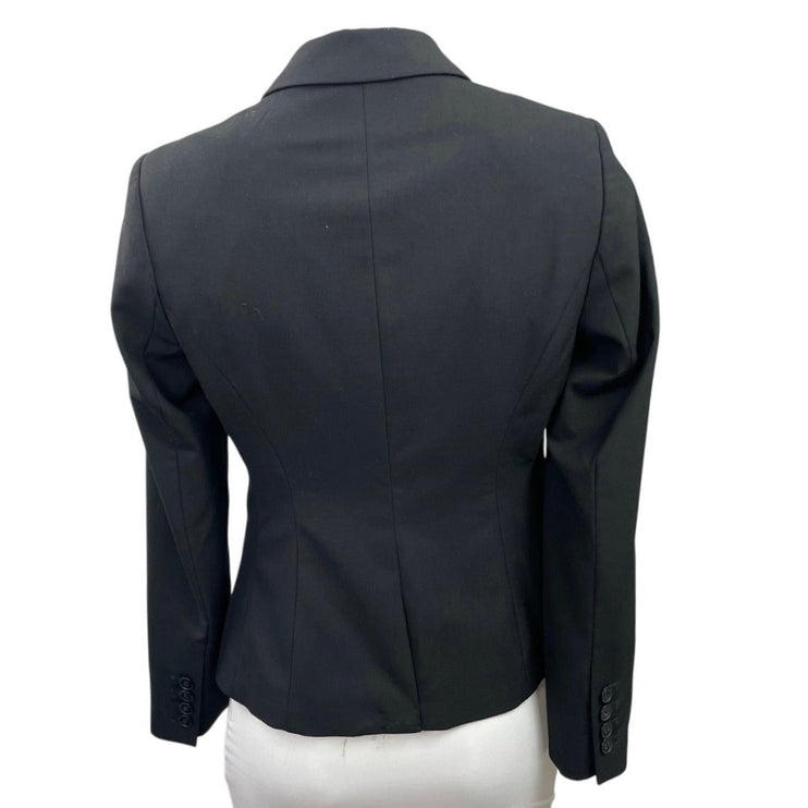 The Limited Women's Black Notch Lapel Long Sleeve Blazer Coat Jacket Size 2