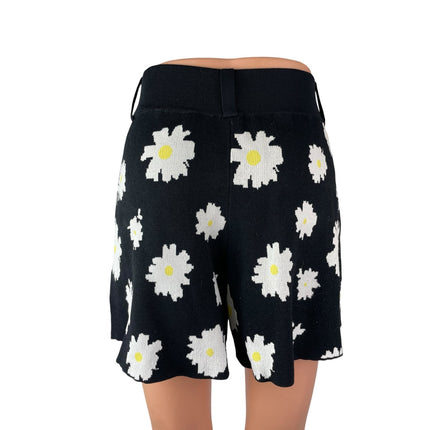 Maje Isseca Women's Black Floral High Rise Elastic Waist Casual Lounge Shorts 1