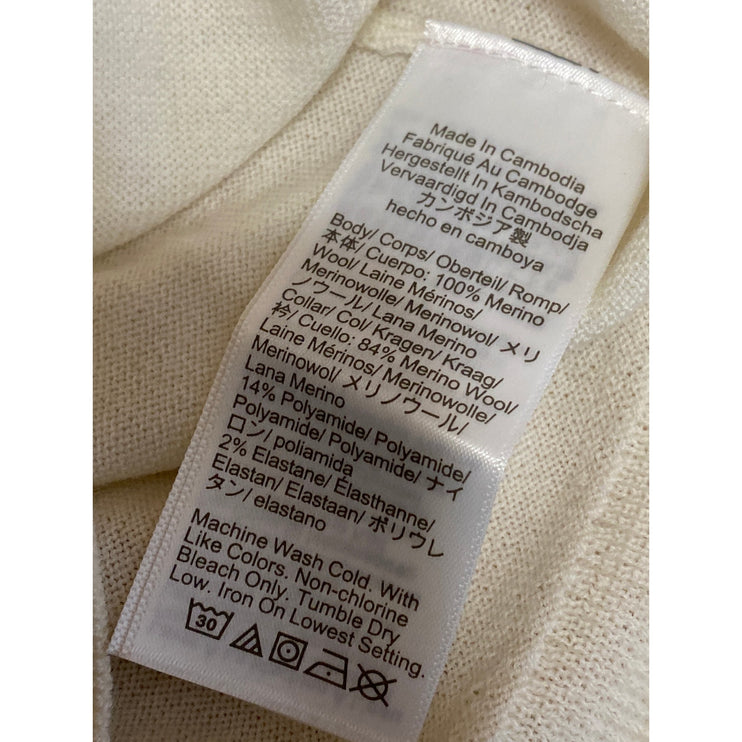 NEW J.Crew Women's Cream Wool Long Sleeve Turtleneck Knit Sweater Top Size S