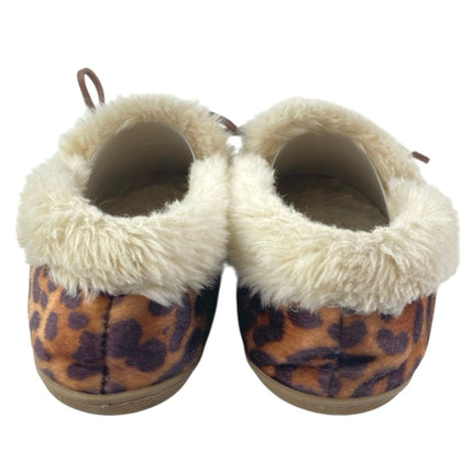 J. Crew Leopard Calf Hair Faux Fur Slip On Flats Moccasin Slippers Shoes Size 10