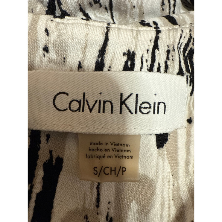 Calvin Klein Multicolor Pleated Sleeveless Cami Camisole Blouse Tank Top Size S