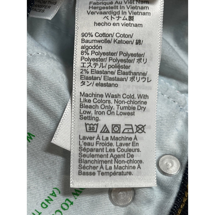 J. Crew Vintage Women's Blue High Waisted Slim Straight Leg Denim Jeans Pants 28