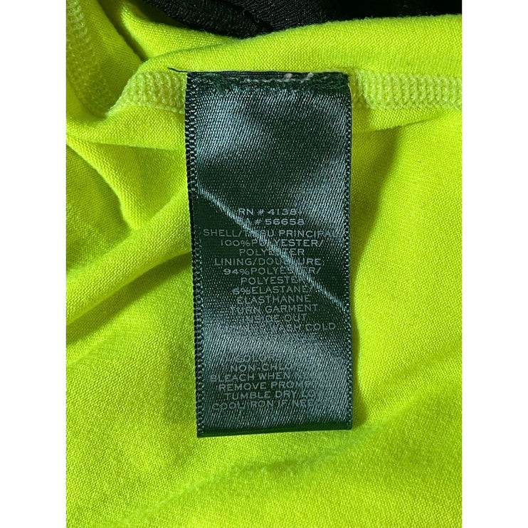 Lauren Ralph Lauren Black Neon Mid Rise Elastic Waist Active Running Shorts Sz M