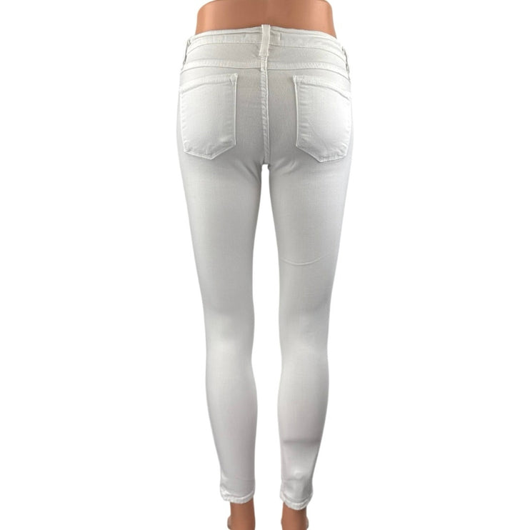 Flying Monkey Women's White Low Rise Stretch Jegging Skinny Denim Jeans Size 25