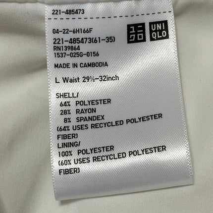 Uniqlo Women's White High Waisted Front Slit Mini Skirt Skort Shorts Size L