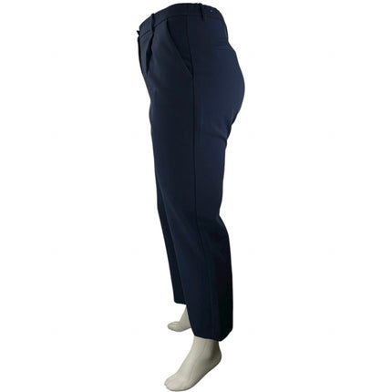 Abercrombie & Fitch Women's Navy Blue High Rise Straight Trousers Pants Size 31