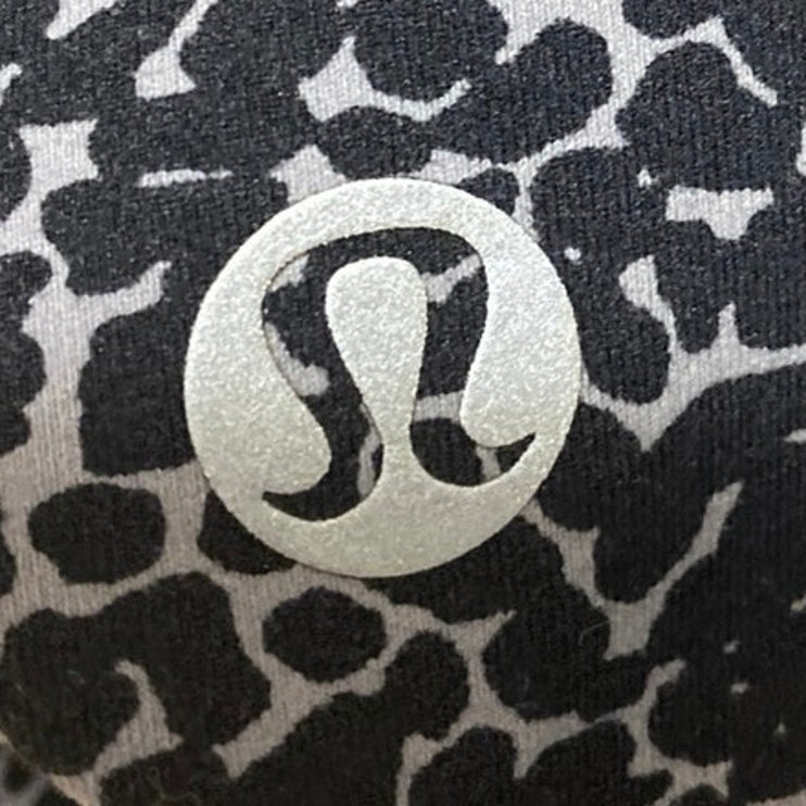 Lululemon In Movement Tight 25" Black Leopard Yoga Athletic Leggings Pants 4