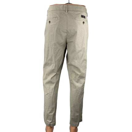 Banana Republic Mason Tapered Men's Khaki Beige Chino Trousers Pants Size 35