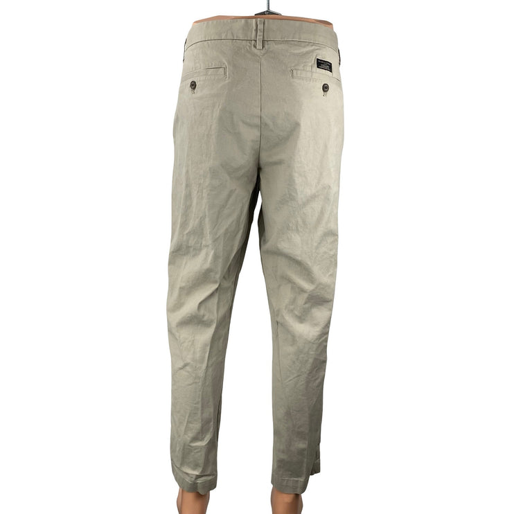 Banana Republic Mason Tapered Men's Khaki Beige Chino Trousers Pants Size 35