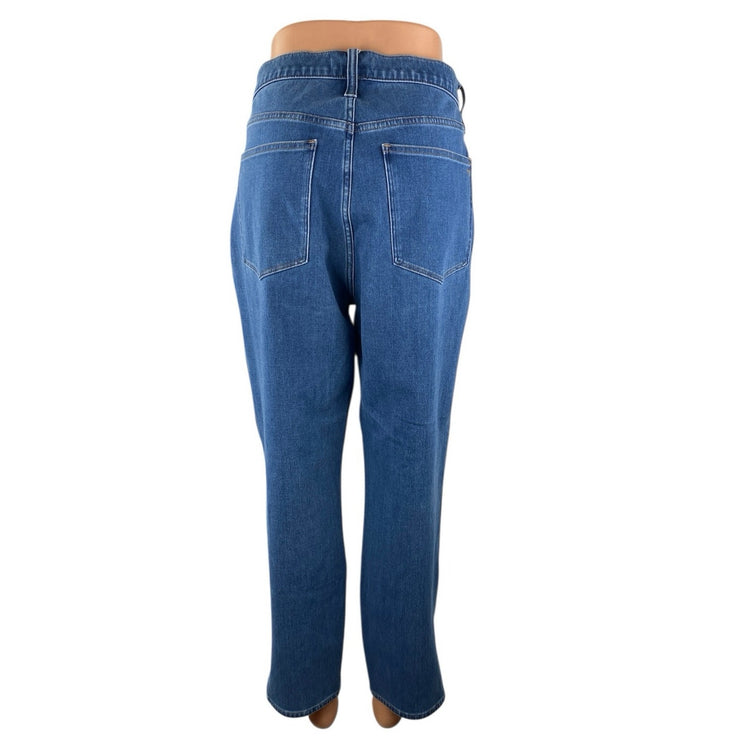 Madewell Roadtripper Women's Blue High Waisted Straight Leg Denim Jeans Size 32