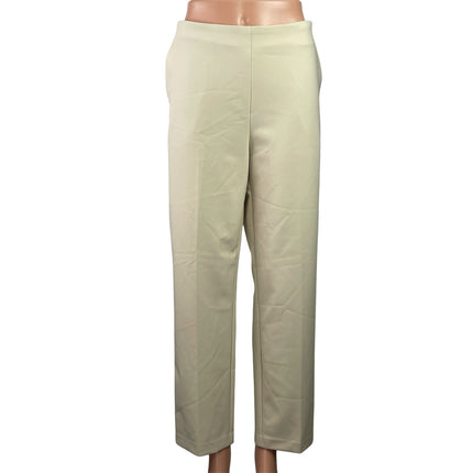 NEW Rachel Zoe Cream White High Waisted Slim Wide Leg Trousers Dress Pants Sz 12
