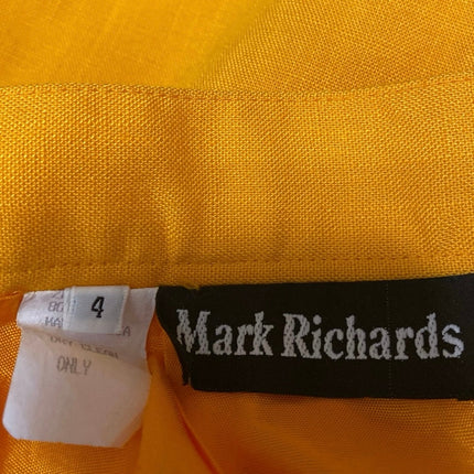 Mark Richards Women's Coral High Waisted Pleated POcket Pencil Mini Skirt Size 4