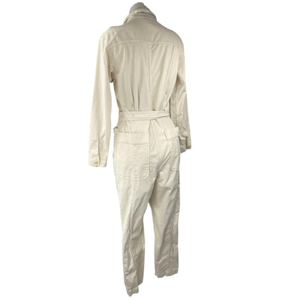Alex Mill Expedition Women's White Belted Long Sleeve Skinny Overalls Jumpsuit S