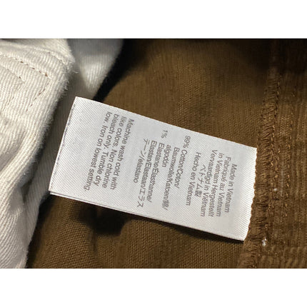 J.Crew 484 Slim Fit Mens Brown Corduroy Mid Rise Straight Trousers Pants Size 32