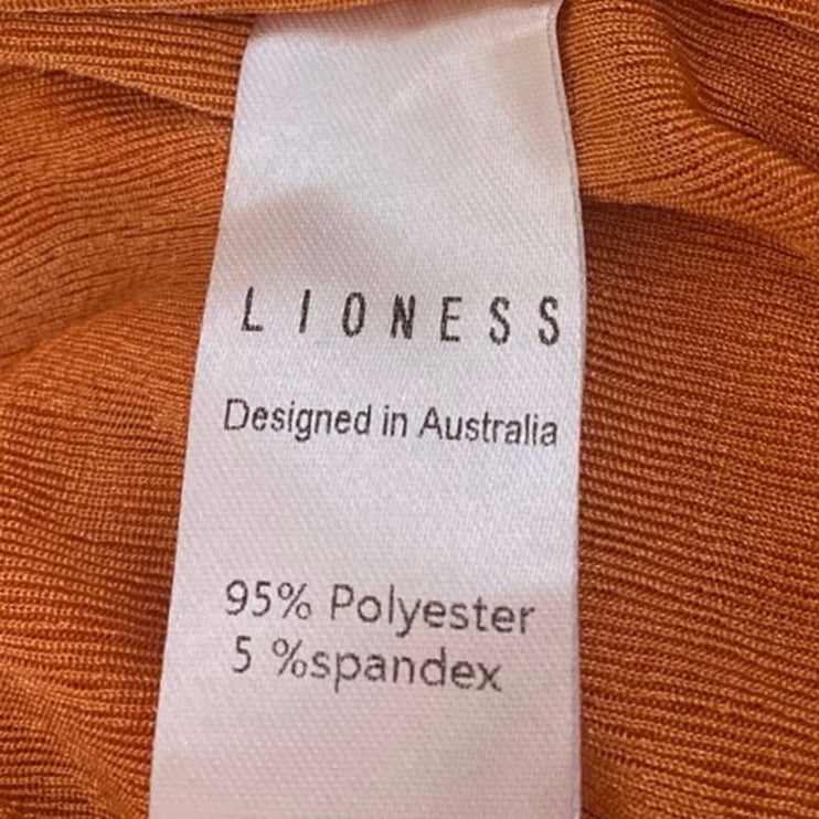 Lioness Orange Velvet Velour Sleeveless Racerback Tank Mini Bodycon Dress Size S