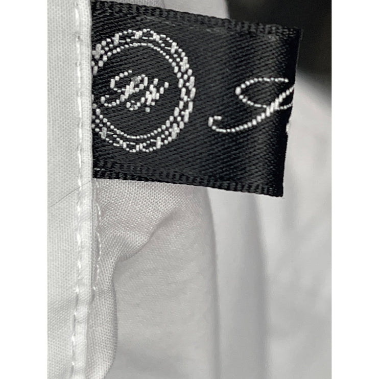 JN Junnou Women's White Long Sleeve Chest Pocket Button Down Shirt Top Size L