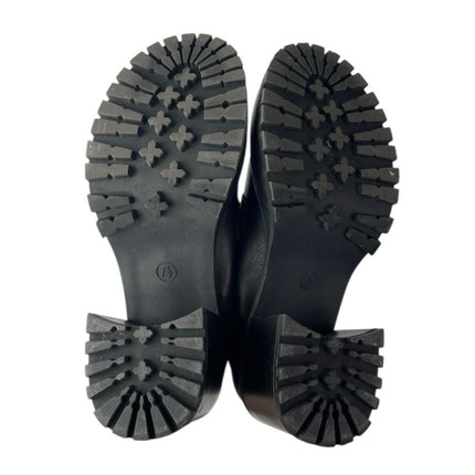 MIA Dalilah Women's Black Leather Slip On Lug Sole Platform Loafers Shoes Sz 7.5