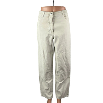 Aritzia Wilfred Free Women's Beige High Rise Wide Leg Baggy Trousers Pants Sz 6