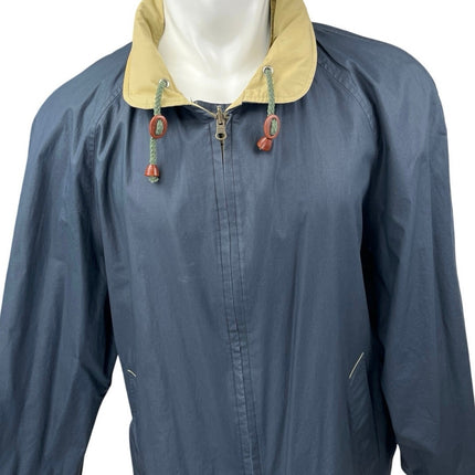 Valstar Men's Brown Reversible Button Zip Long Sleeve Rain Coat Jacket 52 US 42