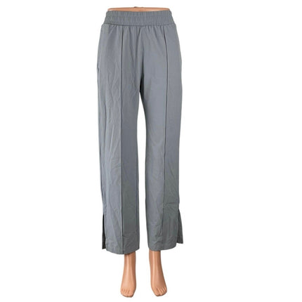Abercrombie & Fitch Women's Gray Pull On Slit Wide Leg Trousers Pants Size XXS