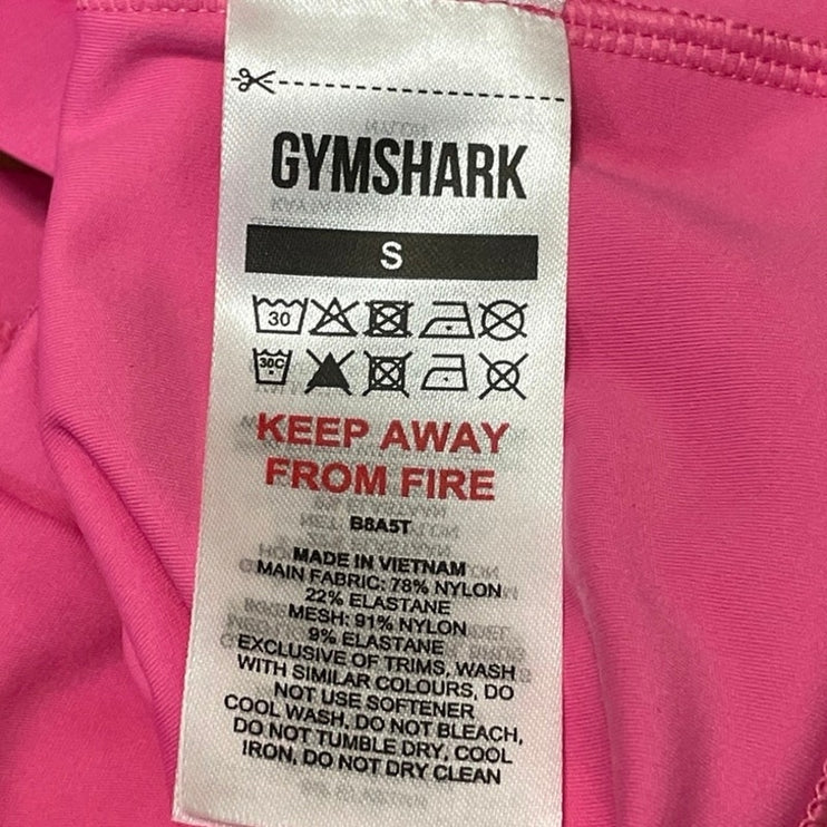Gymshark Pink Halterneck Cami Open Back Workout Yoga Sports Bra Crop Tank Top S