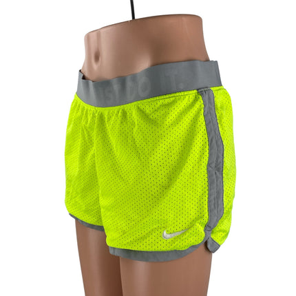 Nike Dri-FIT Mesh Women's Neon Yoga Gym Athletic Activewear Running Shorts Sz M
