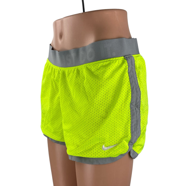 Nike Dri-FIT Mesh Women's Neon Yoga Gym Athletic Activewear Running Shorts Sz M