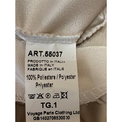 Pois Women Beige High Waisted Pull On Tapered Leg Cargo Jogger Sweat Pants Sz S