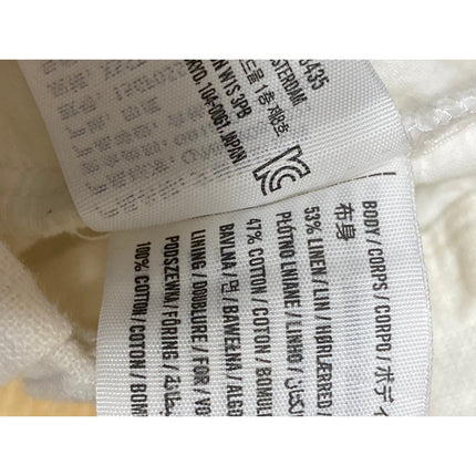 Abercrombie & Fitch White Linen Pleated Palazzo Wide Leg Trousers Dress Pants XS