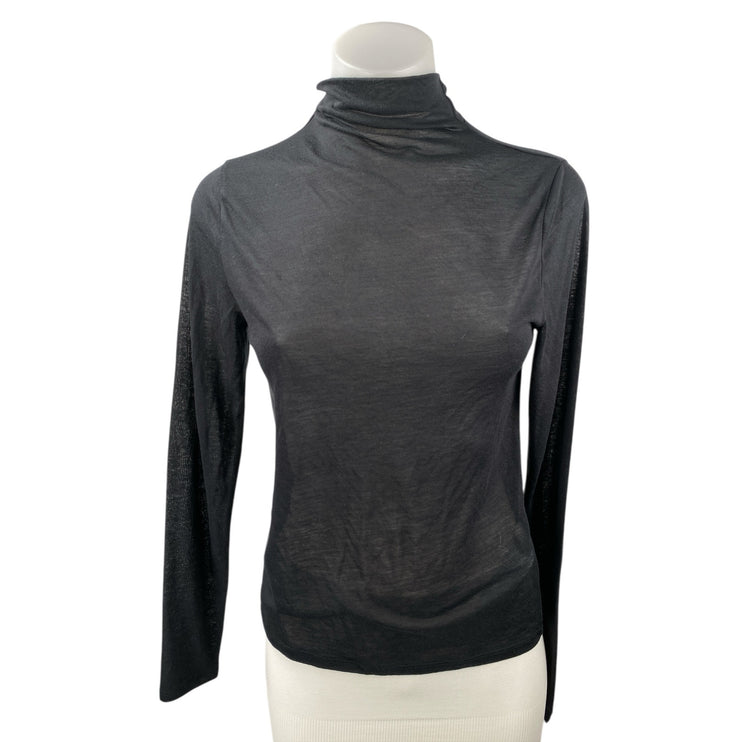 Abercrombie & Fitch Women's Black Turtleneck Long Sleeve Slim Fit Sweater Top S